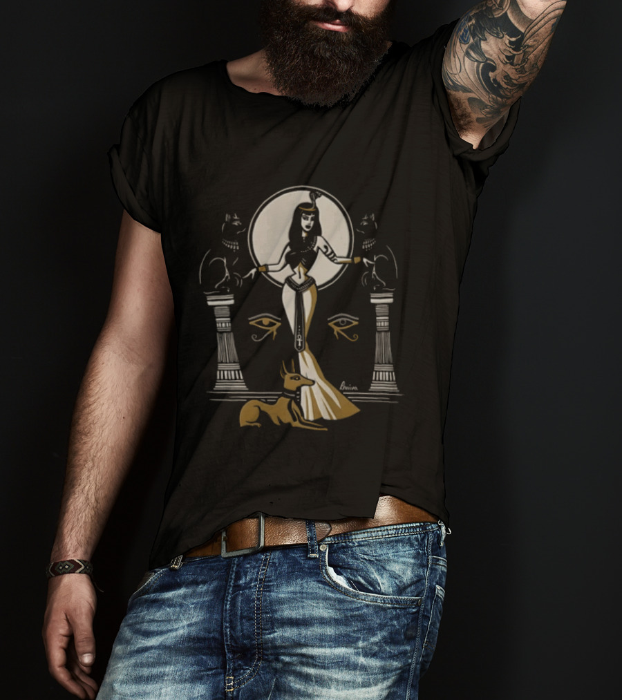 Egyptian Goddess Anubis Cats Iconic Ancient T-Shirt