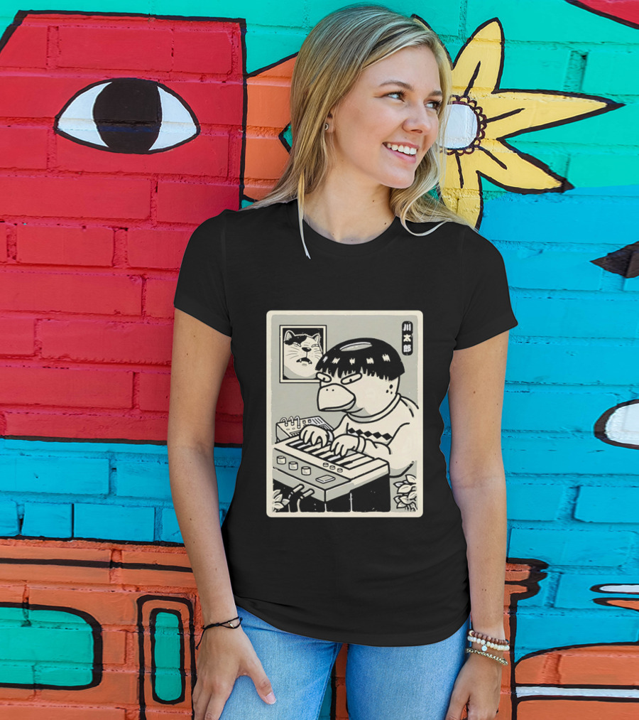 Yokai Synths Kappa Playing Keyboard Japanese Monster T-Shirt