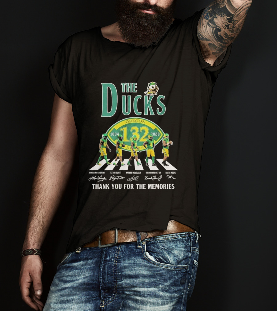 Oregon Ducks 132nd Anniversary 1894 2026 Abbey Road Thank You For The Memories T-Shirt