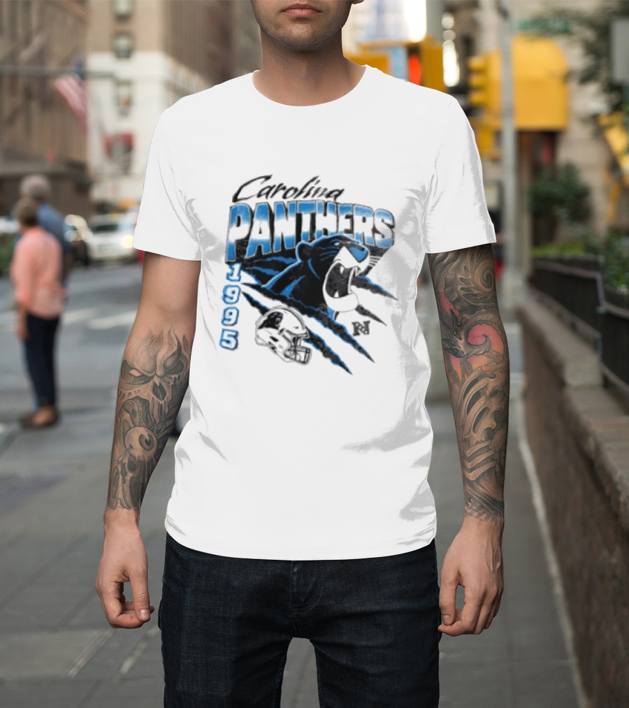 Carolina Panthers 1995 Bagheera All Star Scratch Claws T-Shirt