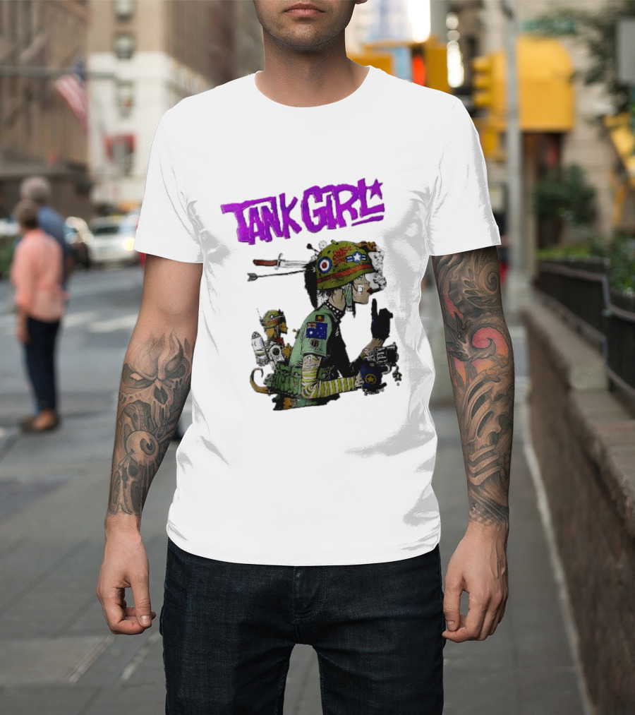 Tank Girl Charlie Dont Surf Punk Woman Helmet Gun Cigar Cartoon T-Shirt