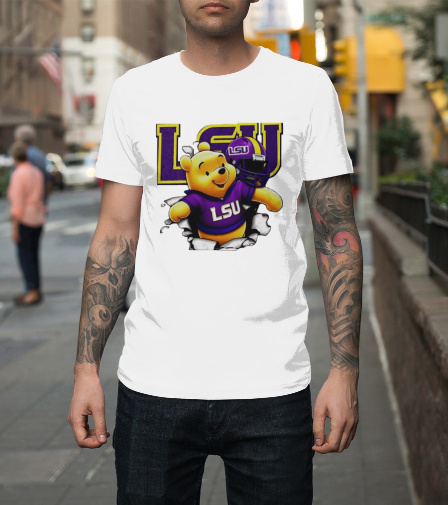 LSU Tigers Winnie The Pooh Football Team T-Shirt
