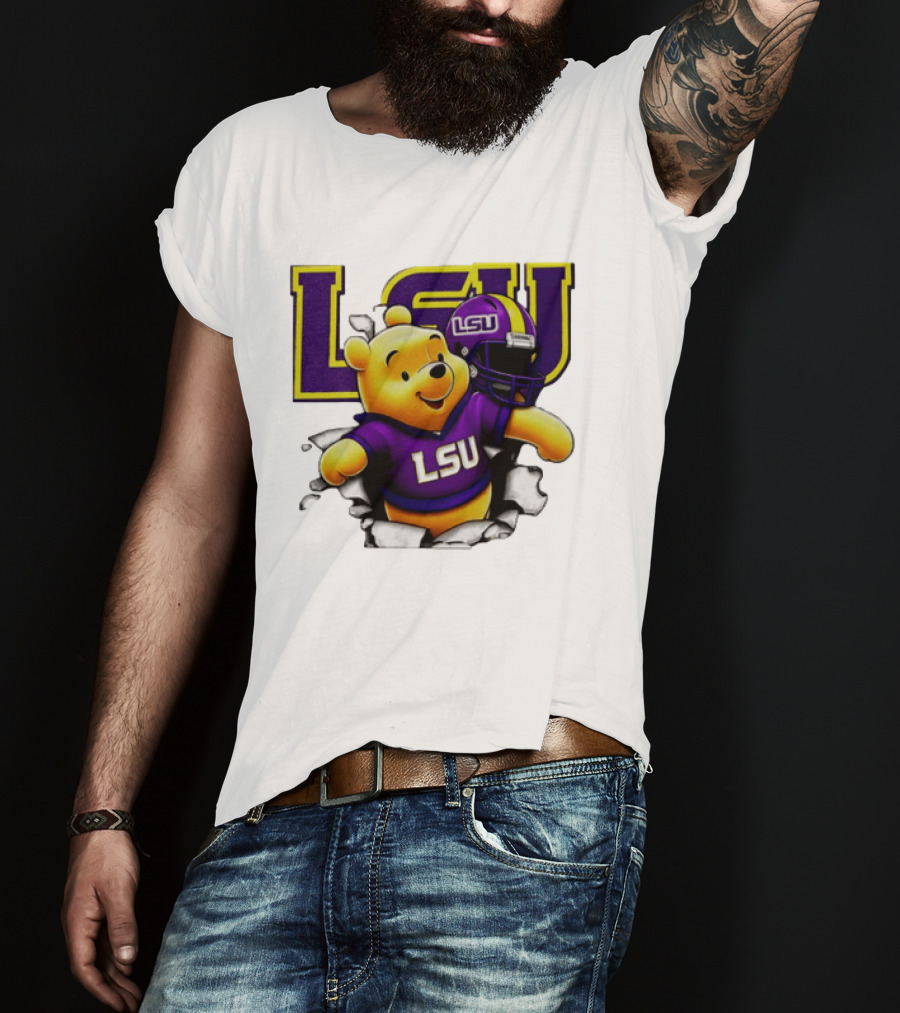 LSU Tigers Winnie The Pooh Football Team T-Shirt