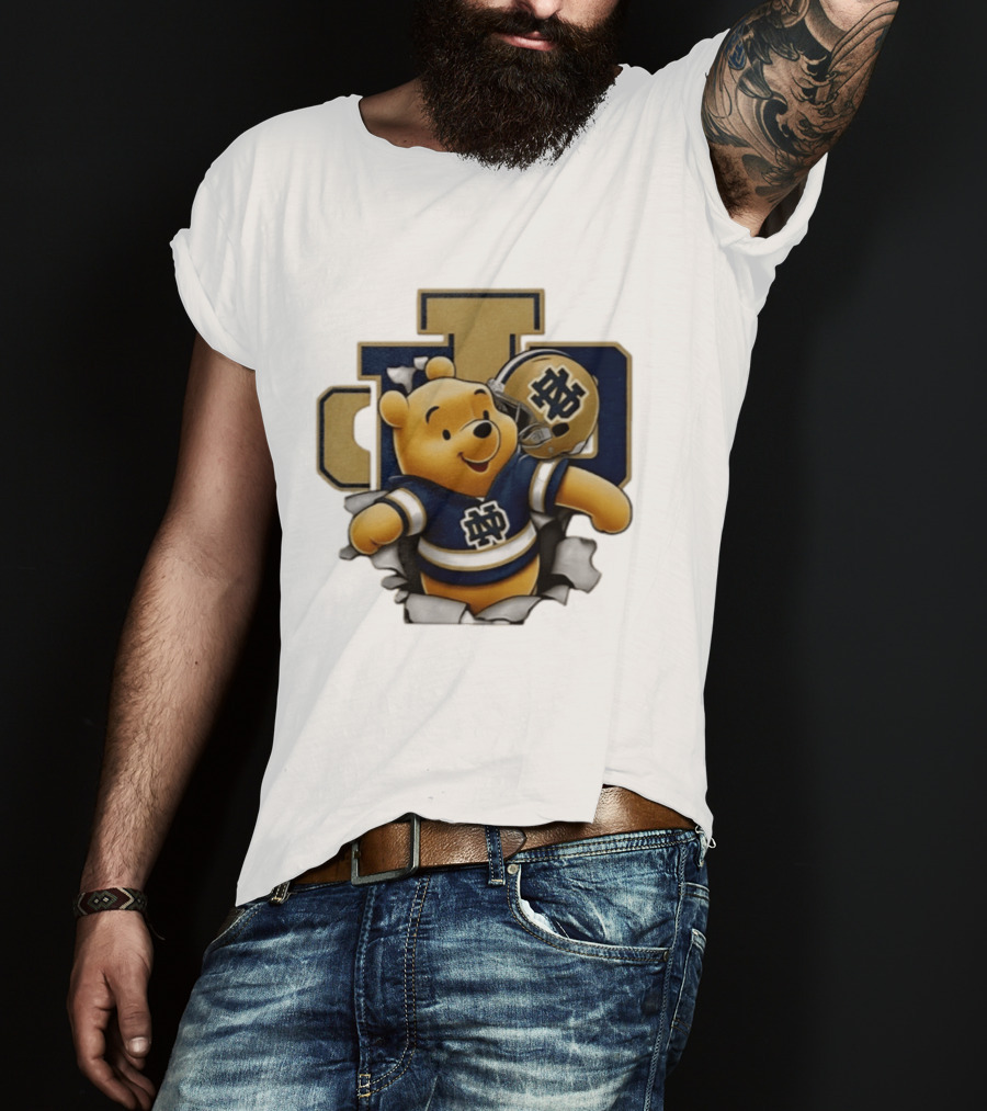 Notre Dame Fighting Irish Winnie The Pooh Football Fan Gear T-Shirt