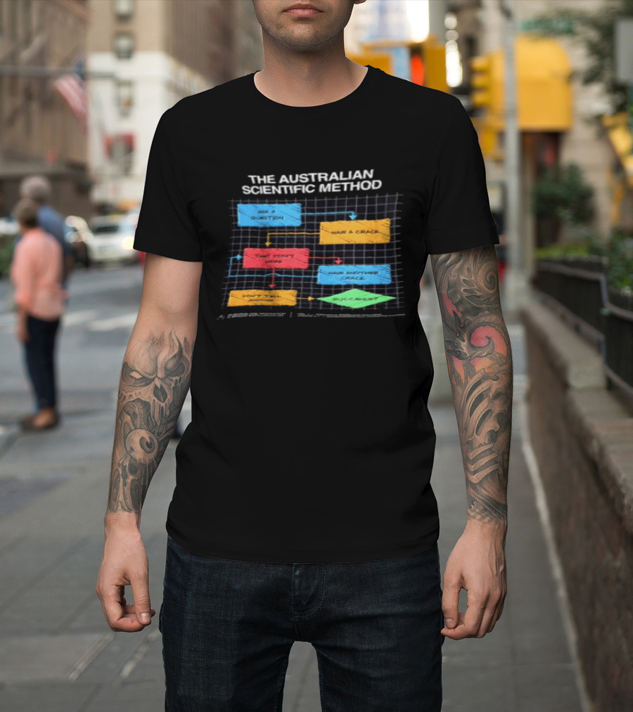The Australian Scientific Method Ask A Question Have A Crack Try Again Success T-Shirt