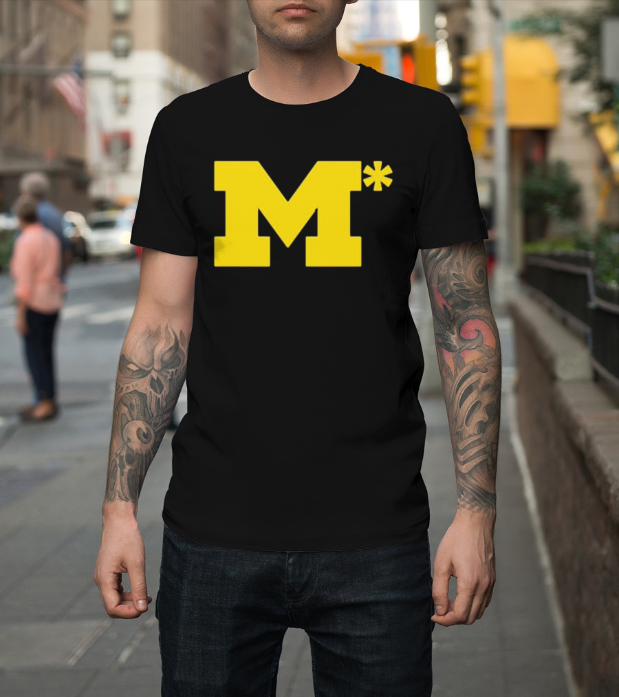 Michigan Wolverines M Asterisk 0.01 Seconds T-Shirt