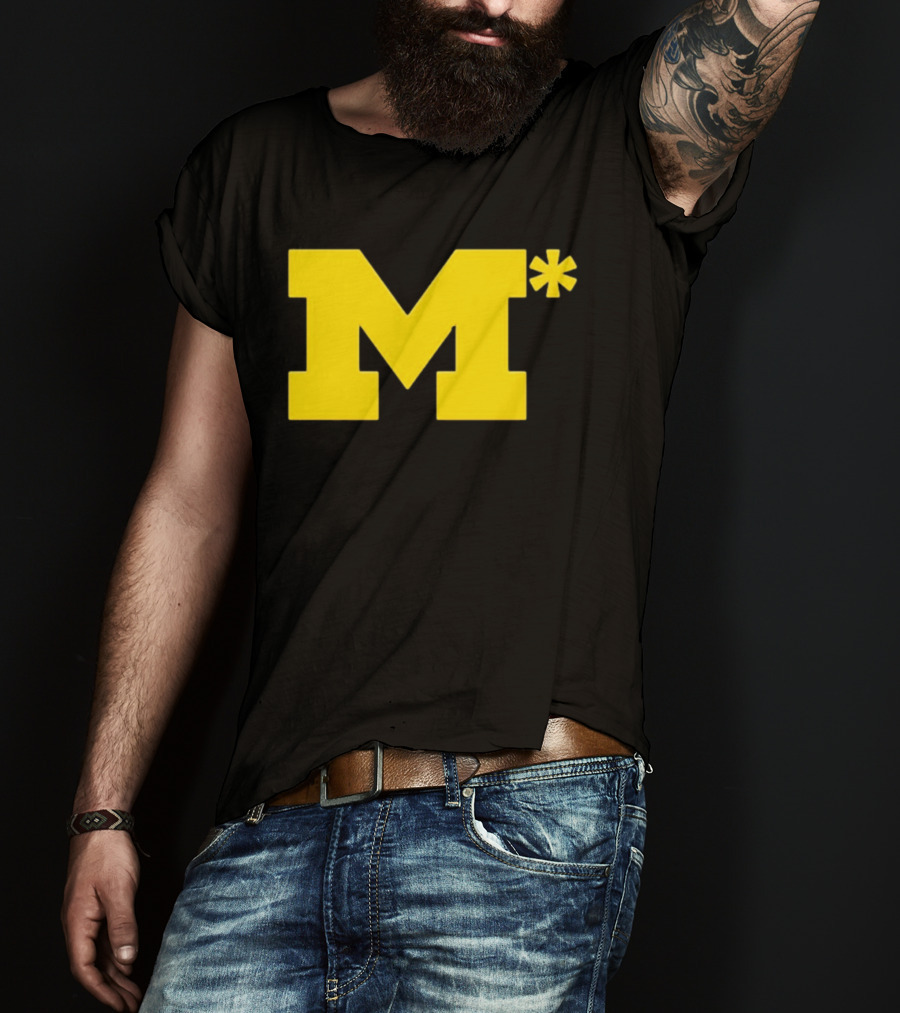 Michigan Wolverines M Asterisk 0.01 Seconds T-Shirt