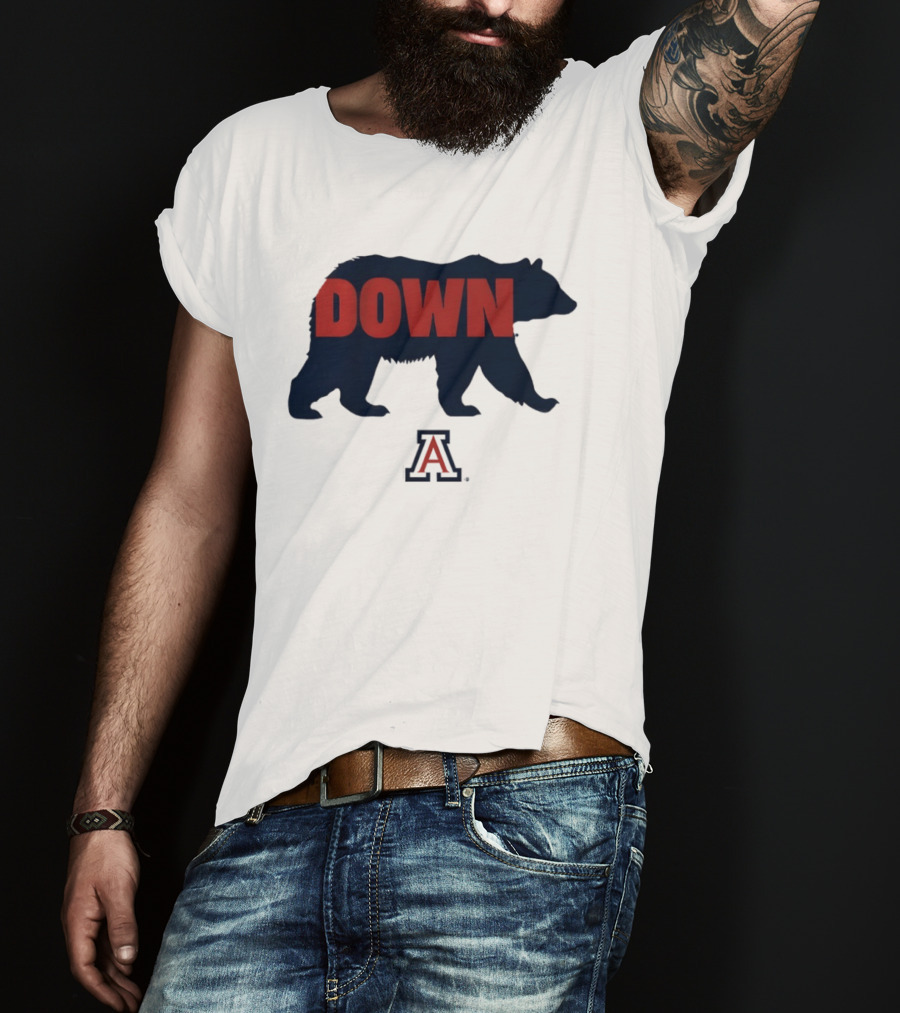 Arizona Wildcats Bear Down 2026 NCAA Men's Basketball Bear Silhouette A T-Shirt