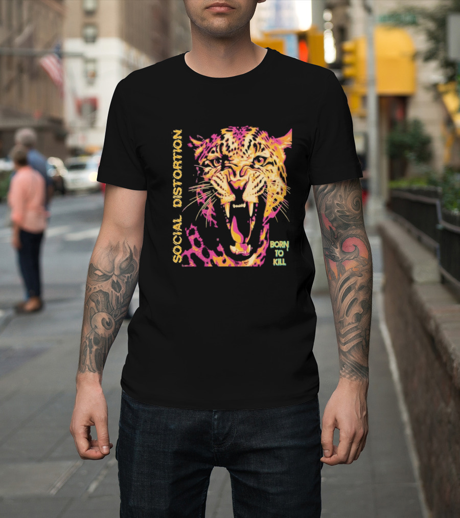 Social Distortion Born To Kill Roaring Leopard 2026 North American Tour T-Shirt