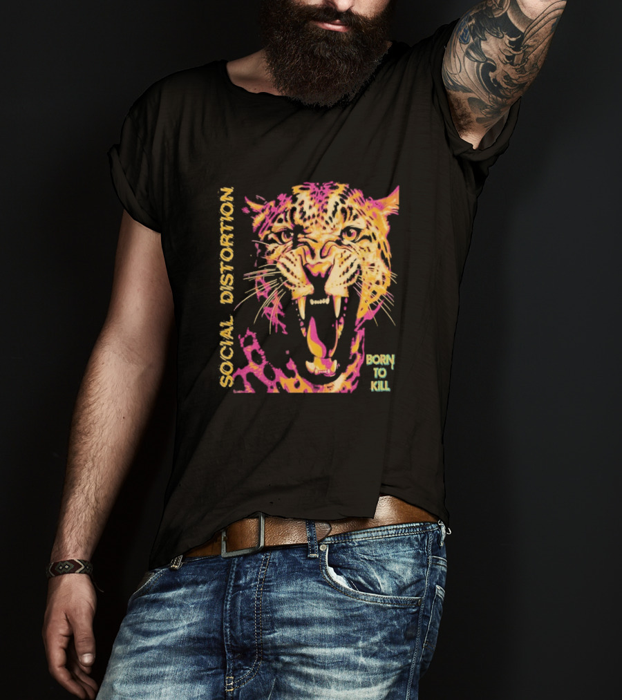 Social Distortion Born To Kill Roaring Leopard 2026 North American Tour T-Shirt