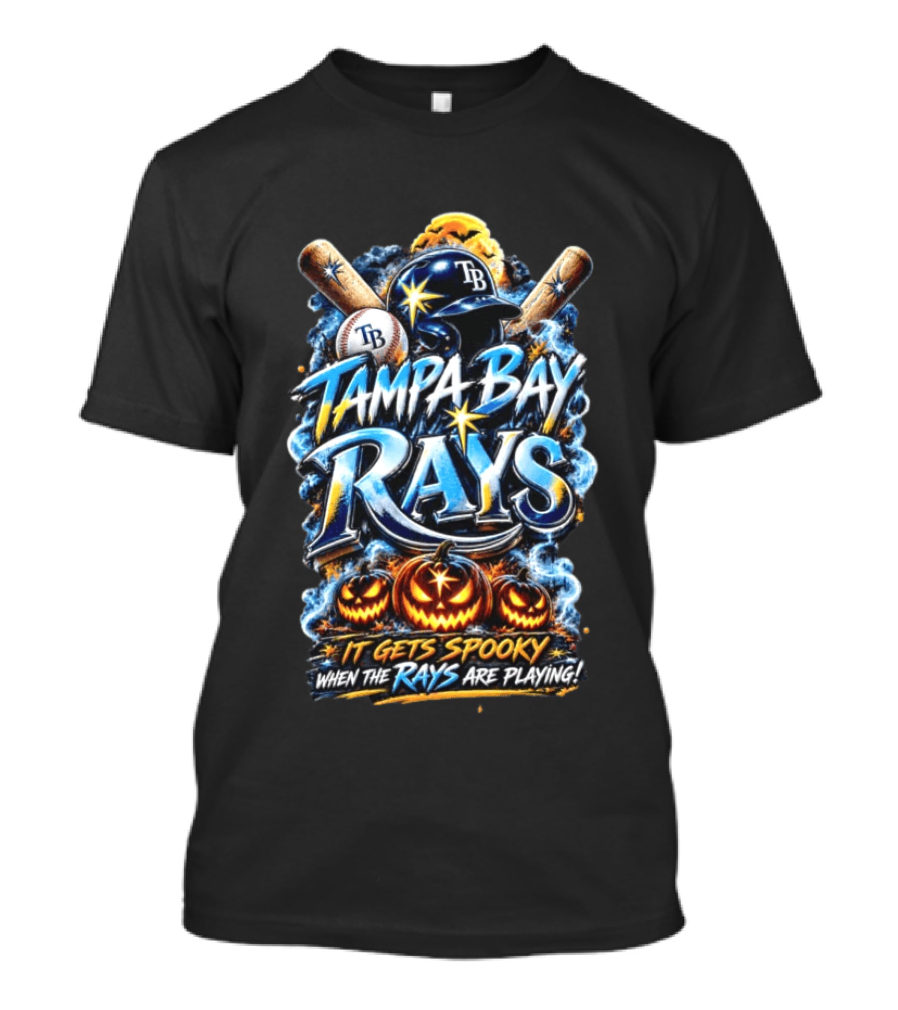 Tampa Bay Rays It Gets Spooky When The Rays Are Playing Halloween T-Shirt