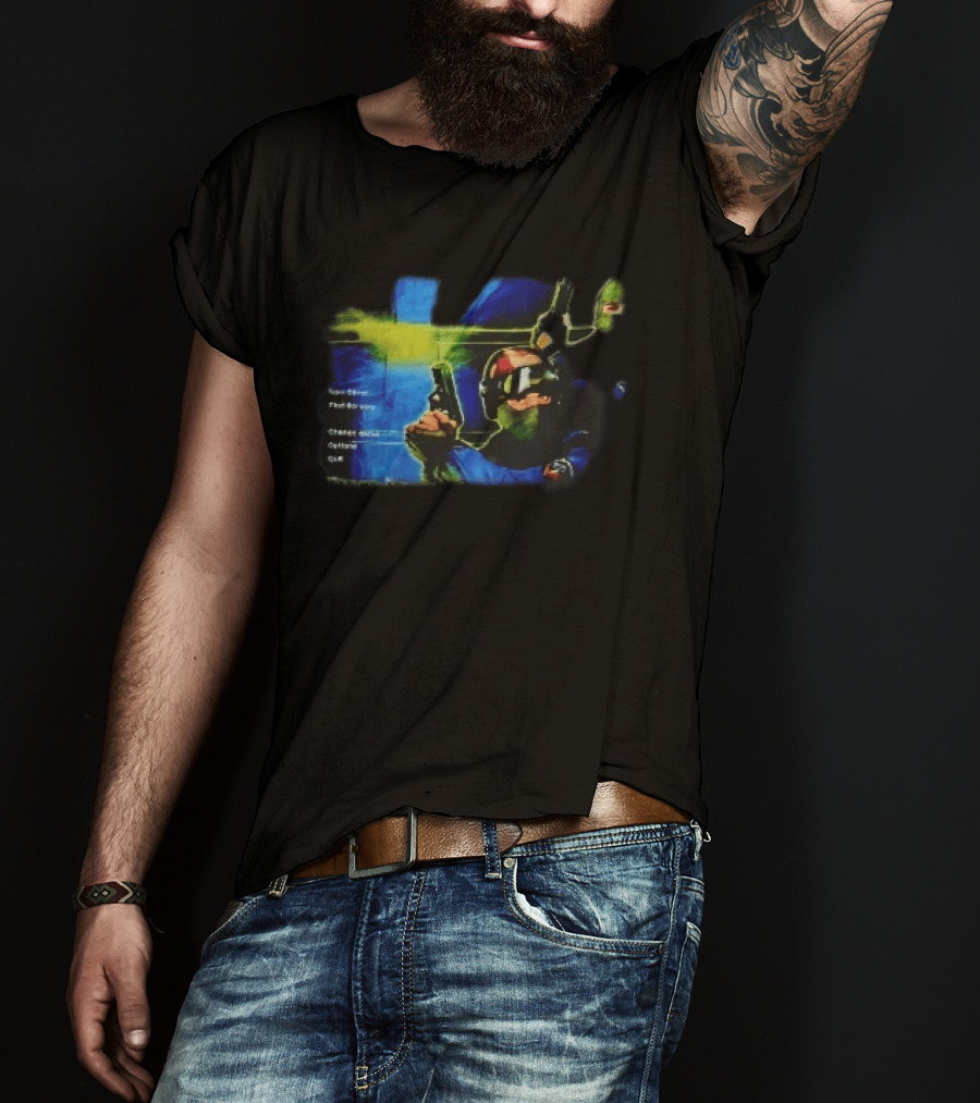 Counter Strike New Game Find Servers Change Options Quit Tactical Soldiers Guns Main Menu Screen T-Shirt