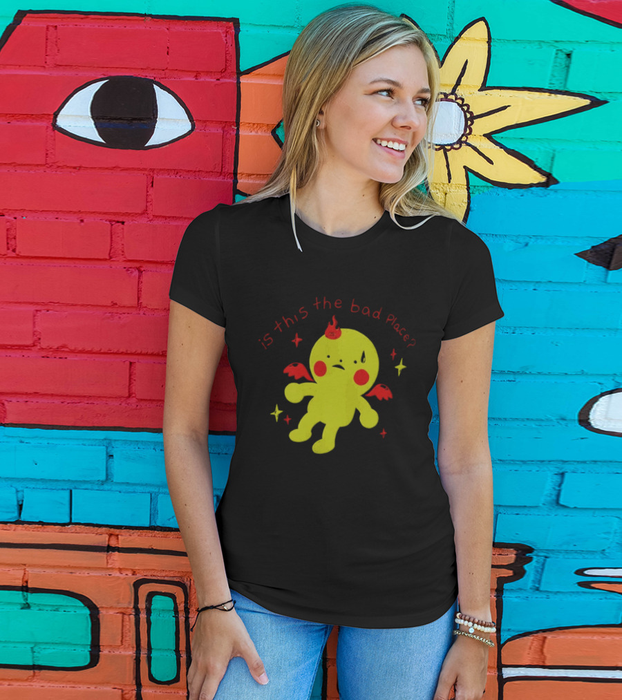 Is This The Bad Place Demon Creature Red Wings Yellow T-Shirt