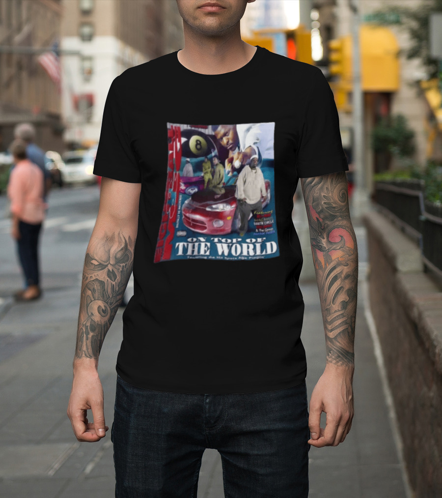 8 Ball On Top Of The World Featuring Mac Mall South Circle Space Age Pimpin Album T-Shirt