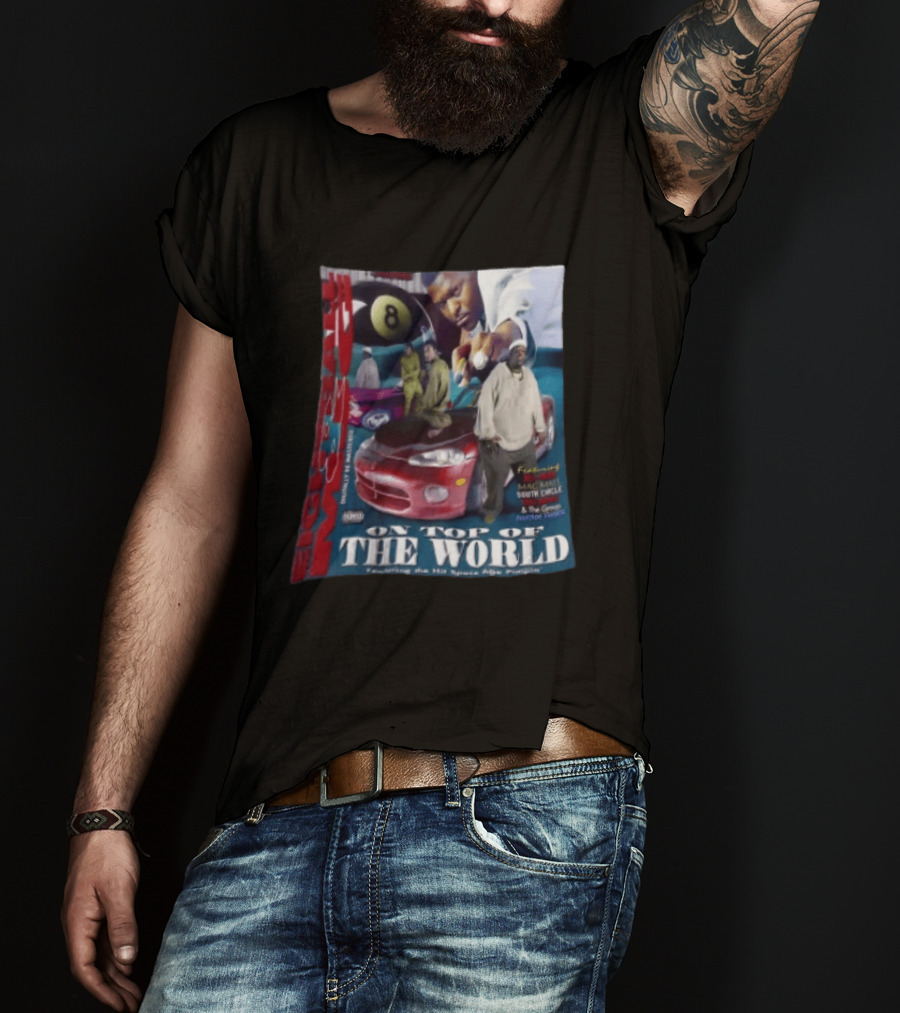 8 Ball On Top Of The World Featuring Mac Mall South Circle Space Age Pimpin Album T-Shirt