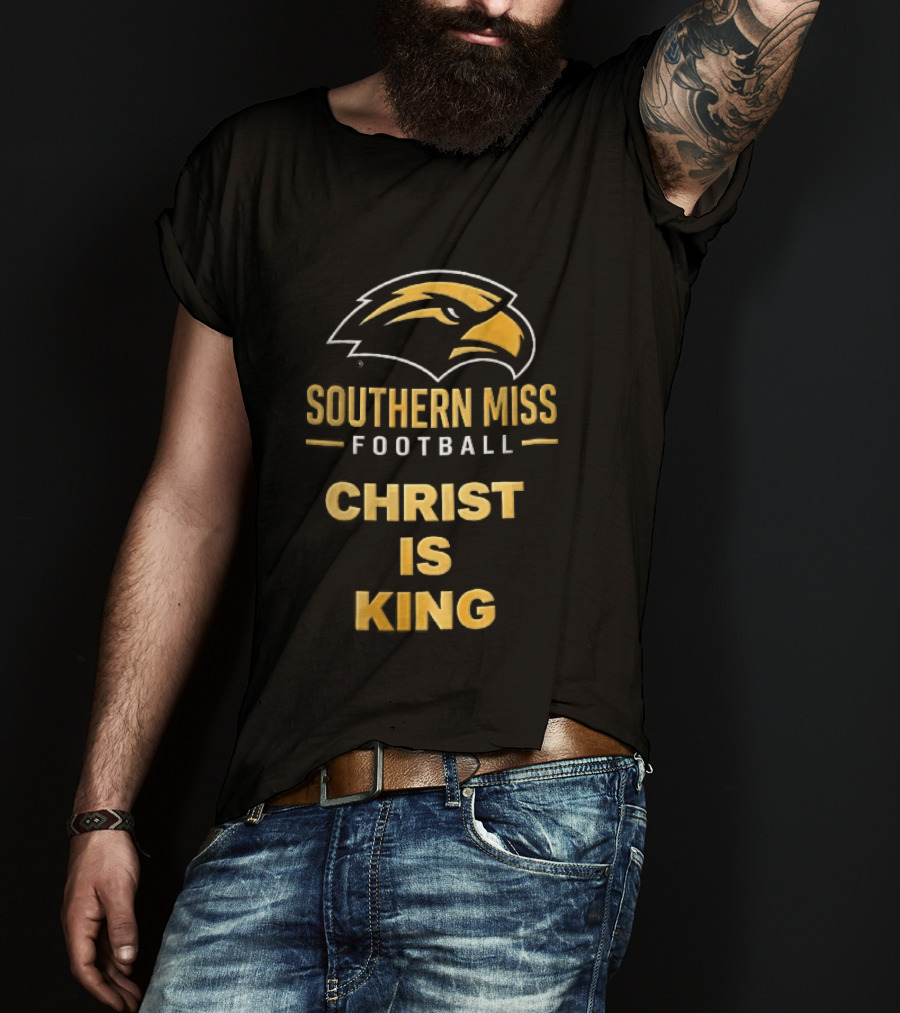 Southern Miss Golden Eagles Football Christ Is King Bird Head T-Shirt