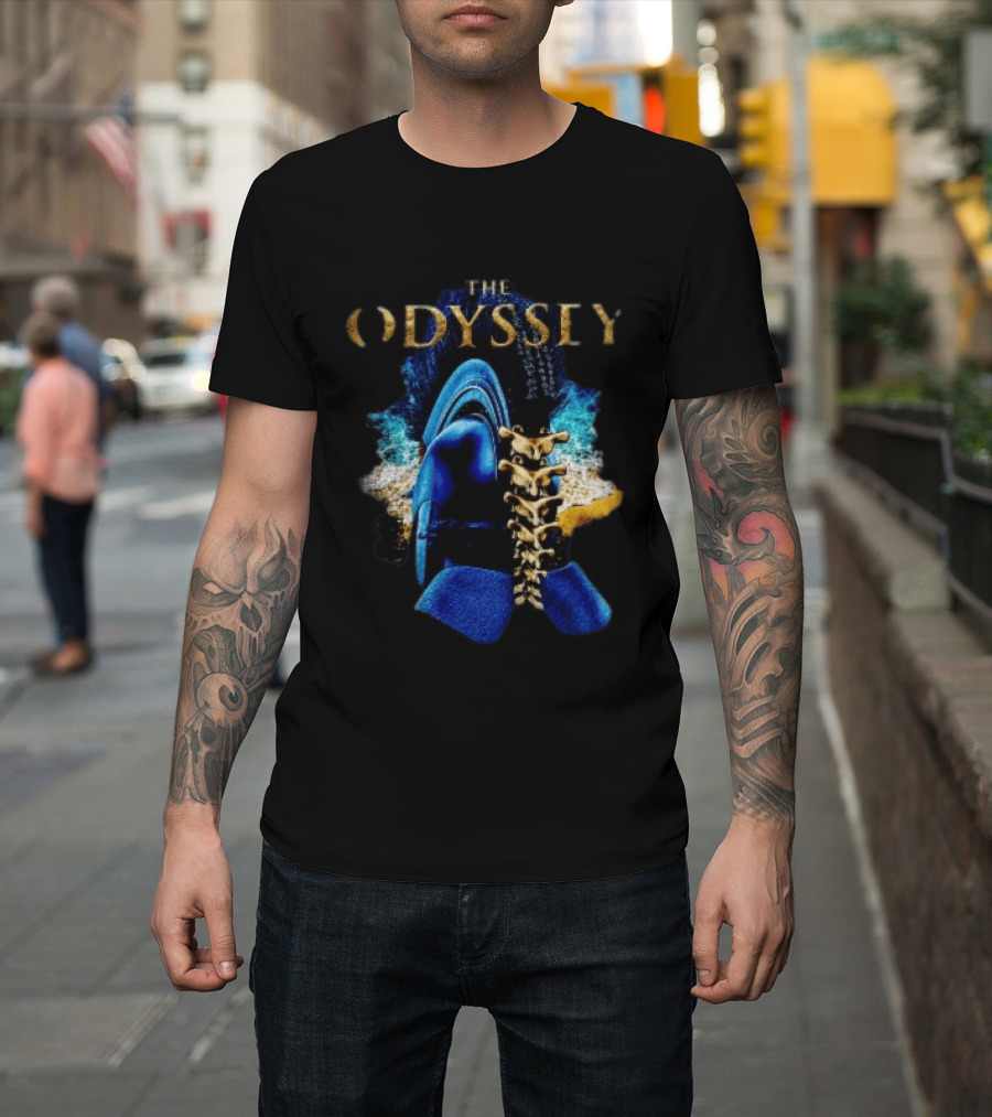 The Odyssey Warrior Helmet Spinal Cord Spine T-Shirt