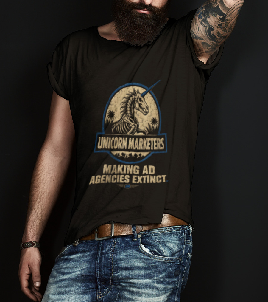 Unicorn Marketers Making Ad Agencies Extinct Skeleton Unicorn T-Shirt