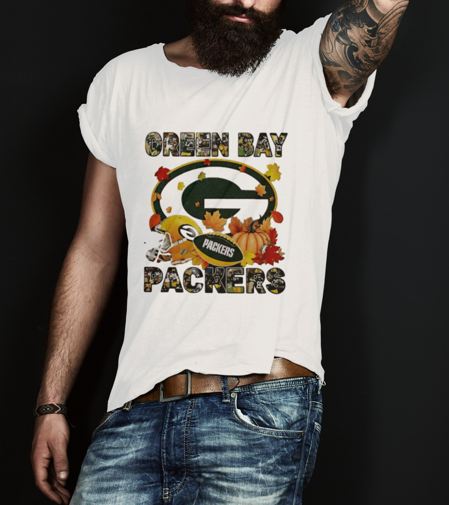 Green Bay Packers Football Fall Pumpkin Autumn 2026 Halloween T-Shirt