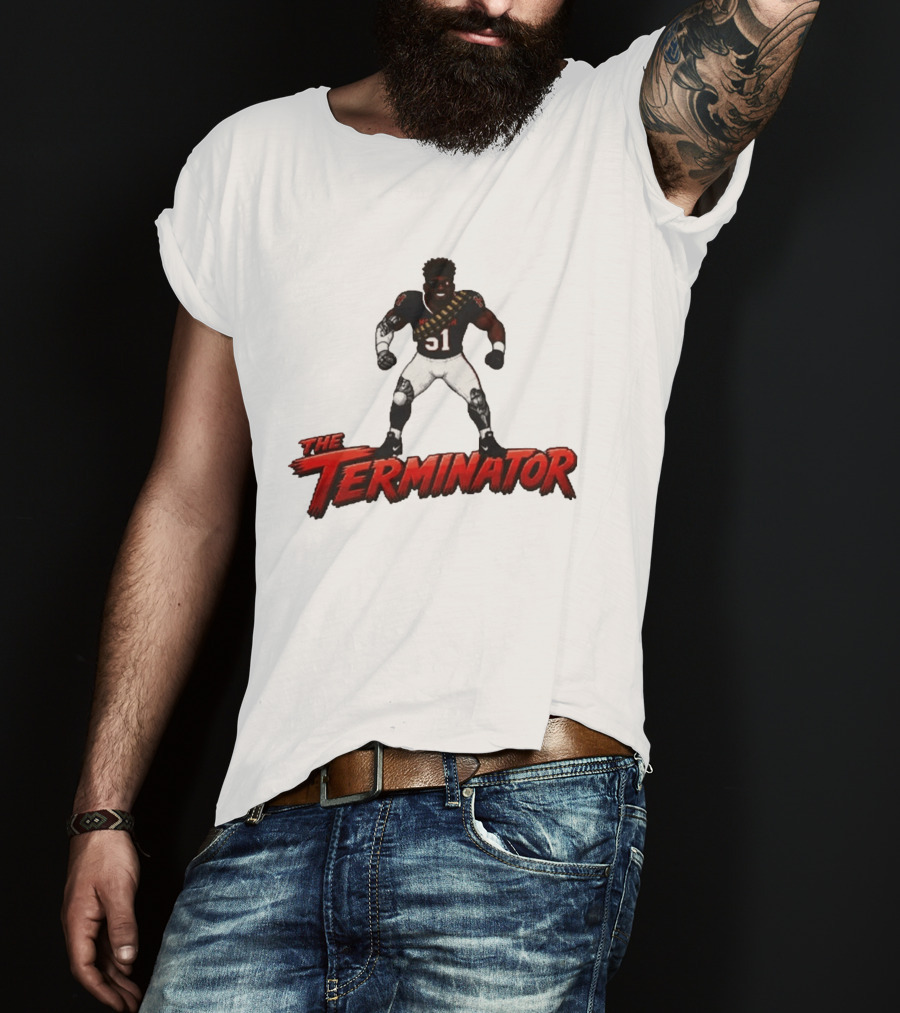 Streets Of Swarm Will Anderson Jr. The Terminator 51 Football Star Cartoon T-Shirt
