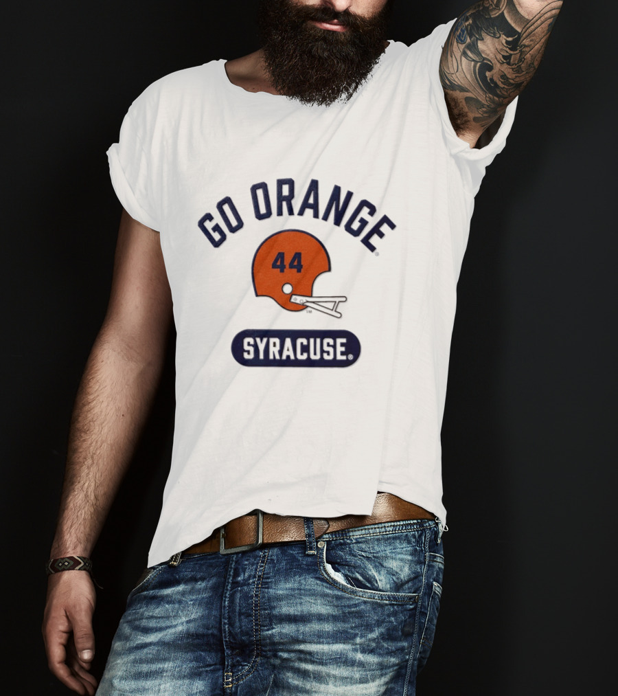 Syracuse Orange 44 Helmet Go Orange T-Shirt