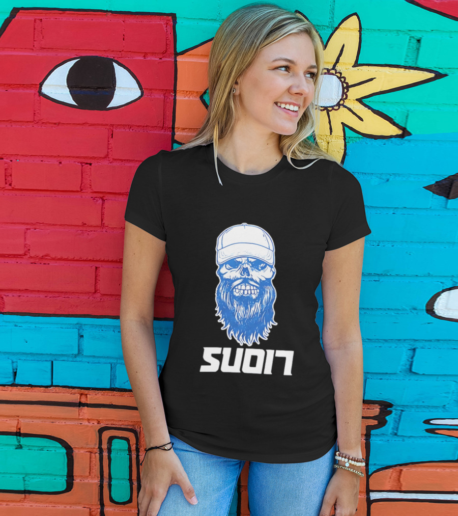 Luke Combs Skull Cap Beard Detroit Lions SUD17 T-Shirt