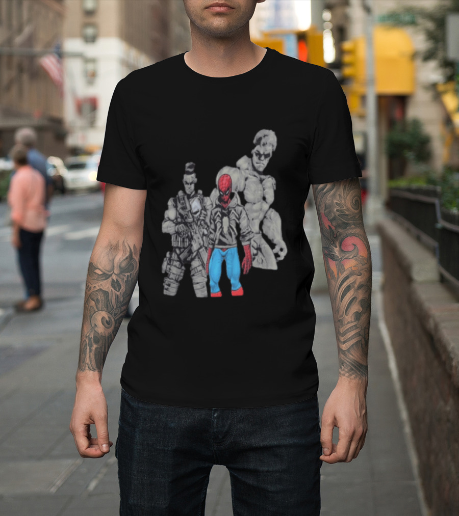 Spider Man The Punisher Hulk Brand New Day Heroes T-Shirt