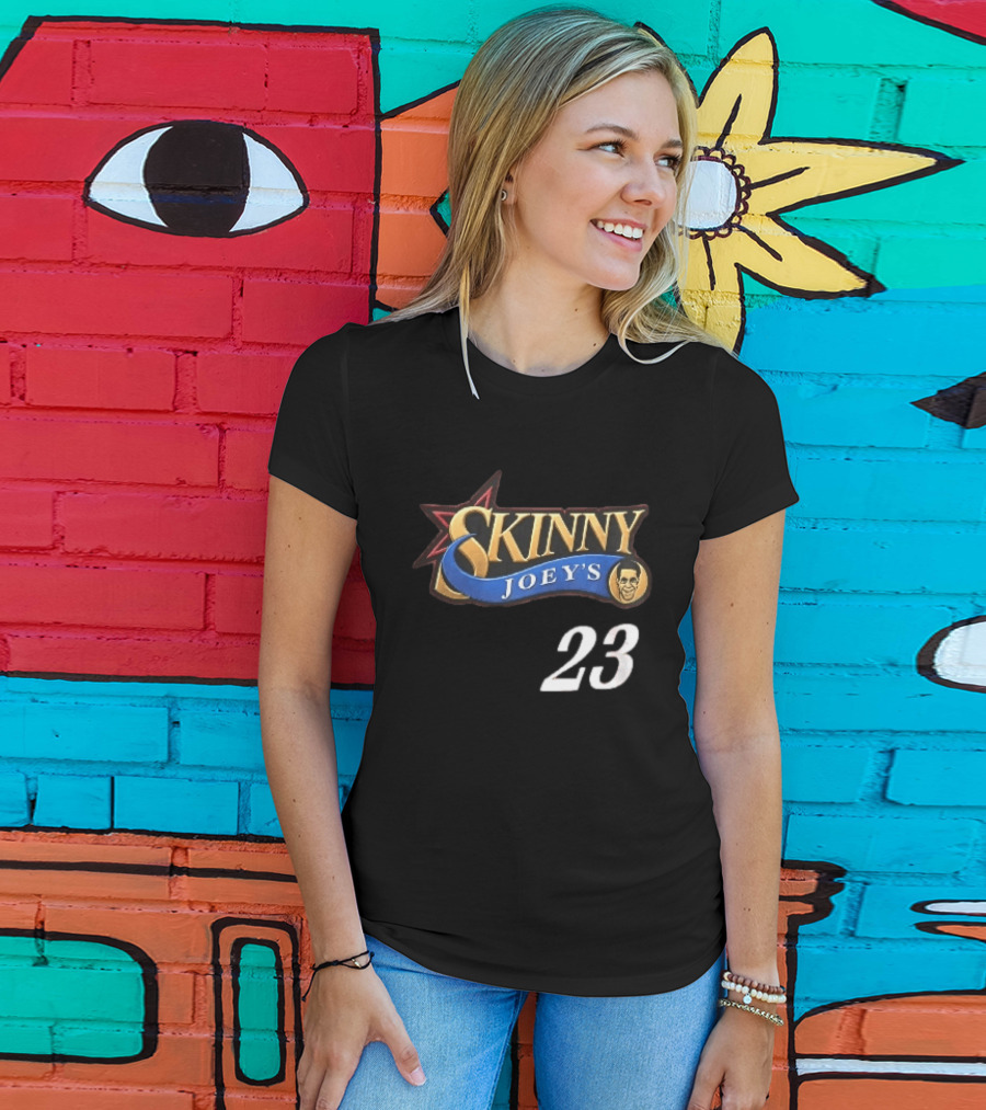 Philadelphia 76ers Skinny Joey's 23 Red Star Blue Ribbon Caricature T-Shirt