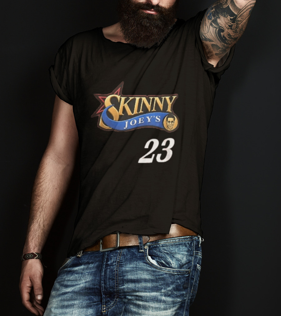 Philadelphia 76ers Skinny Joey's 23 Red Star Blue Ribbon Caricature T-Shirt