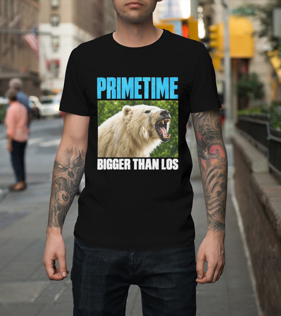 PRIMETIME Bigger Than Los Polar Bear Roaring T-Shirt