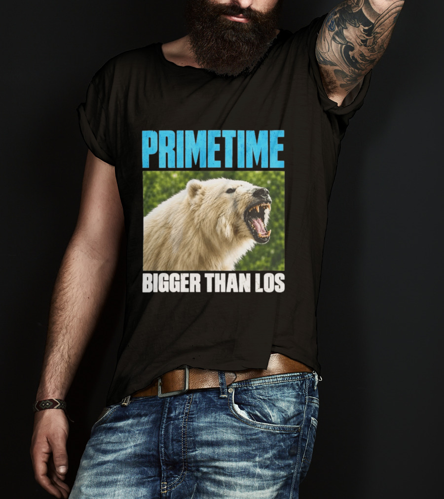 PRIMETIME Bigger Than Los Polar Bear Roaring T-Shirt
