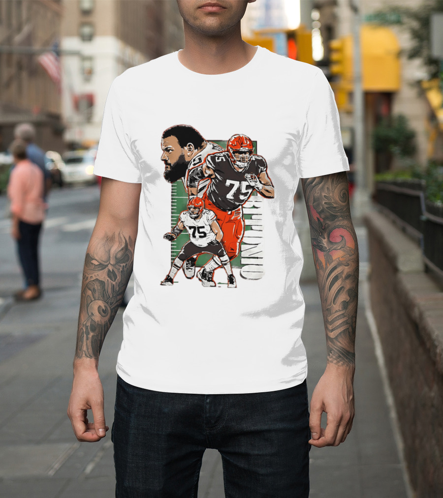 2025 Joel Bitonio Meet And Greet Browns Player Number 75 T-Shirt
