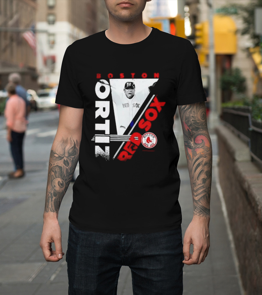 David Ortiz Boston Red Sox Celebrating T-Shirt