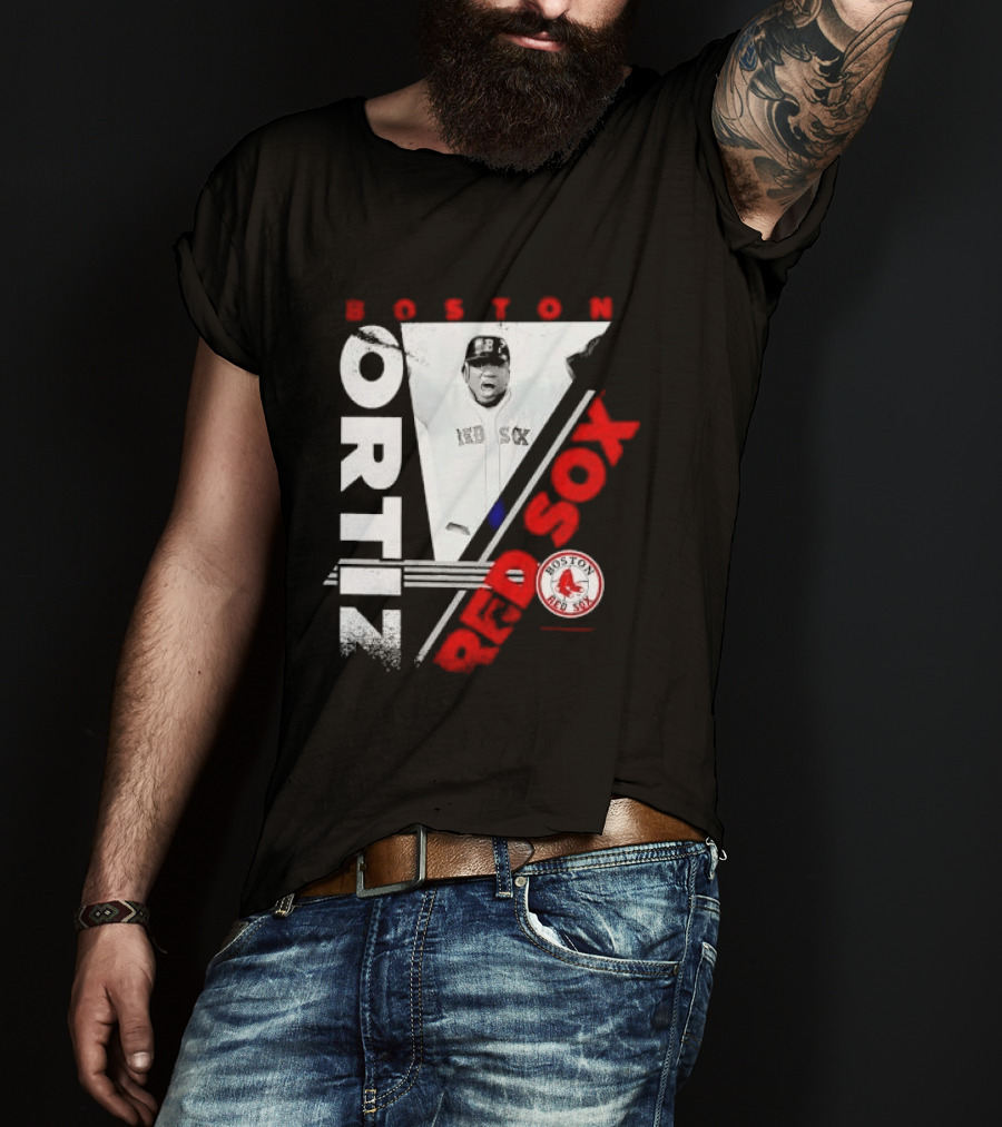 David Ortiz Boston Red Sox Celebrating T-Shirt