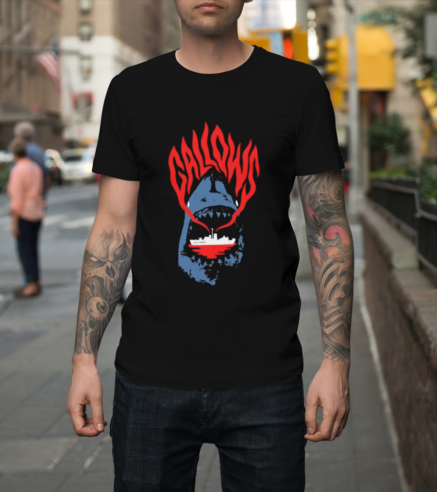 Gallows Shark With Ship Orchestra Of Wolves Collection T-Shirt