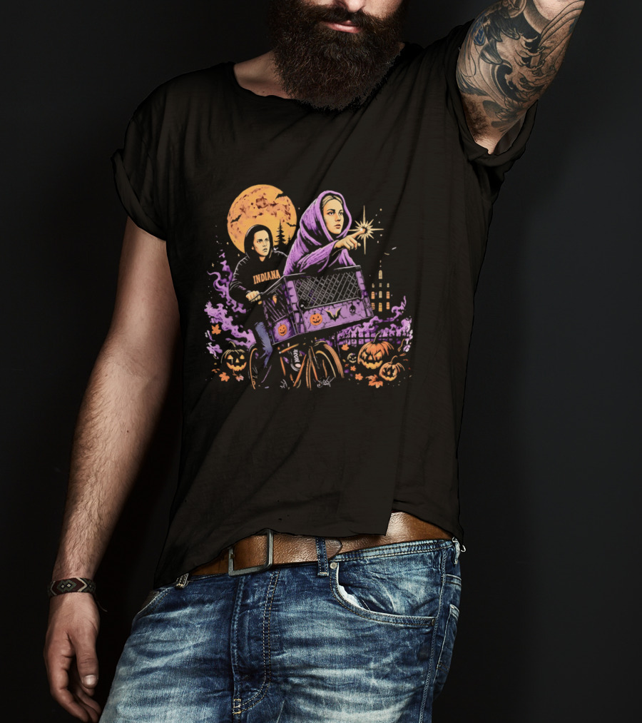 Caitlin Clark Sophie Cunningham Bicycle Halloween Movie Scene T-Shirt
