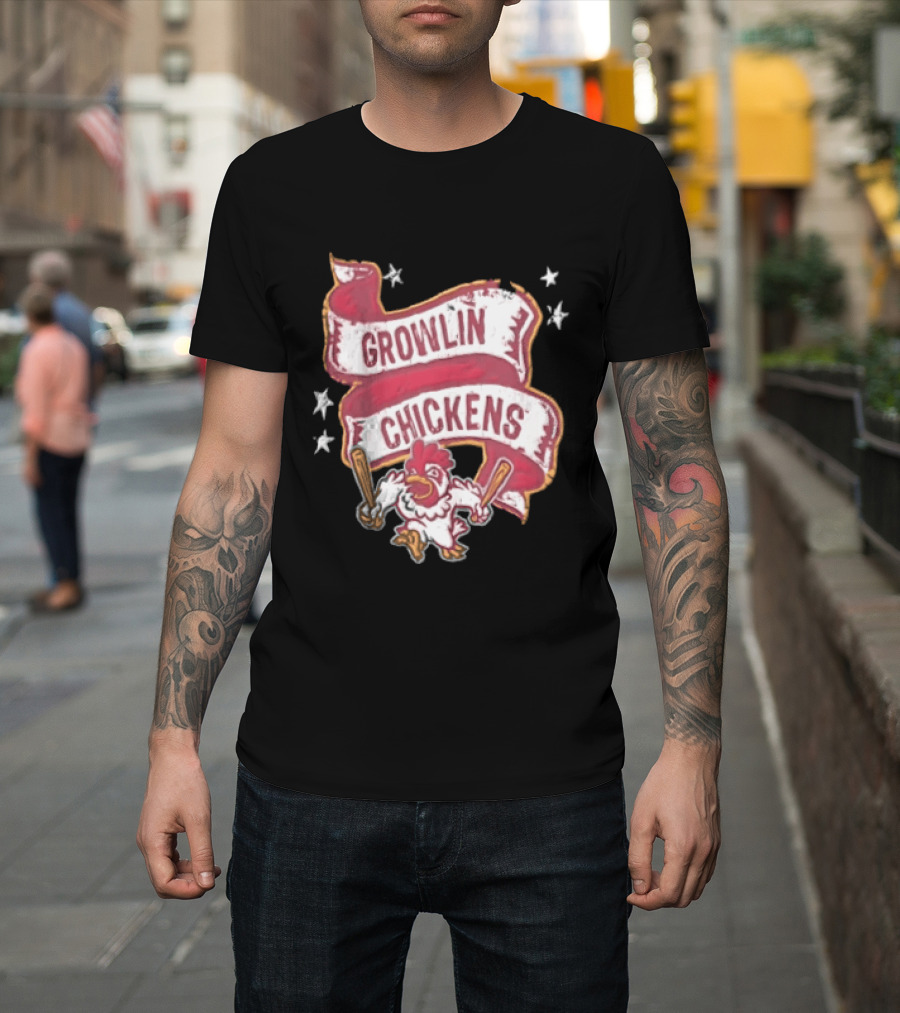 Growlin Chickens Northwest Arkansas Naturals Baseball MiLB Mascot Team Banner T-Shirt
