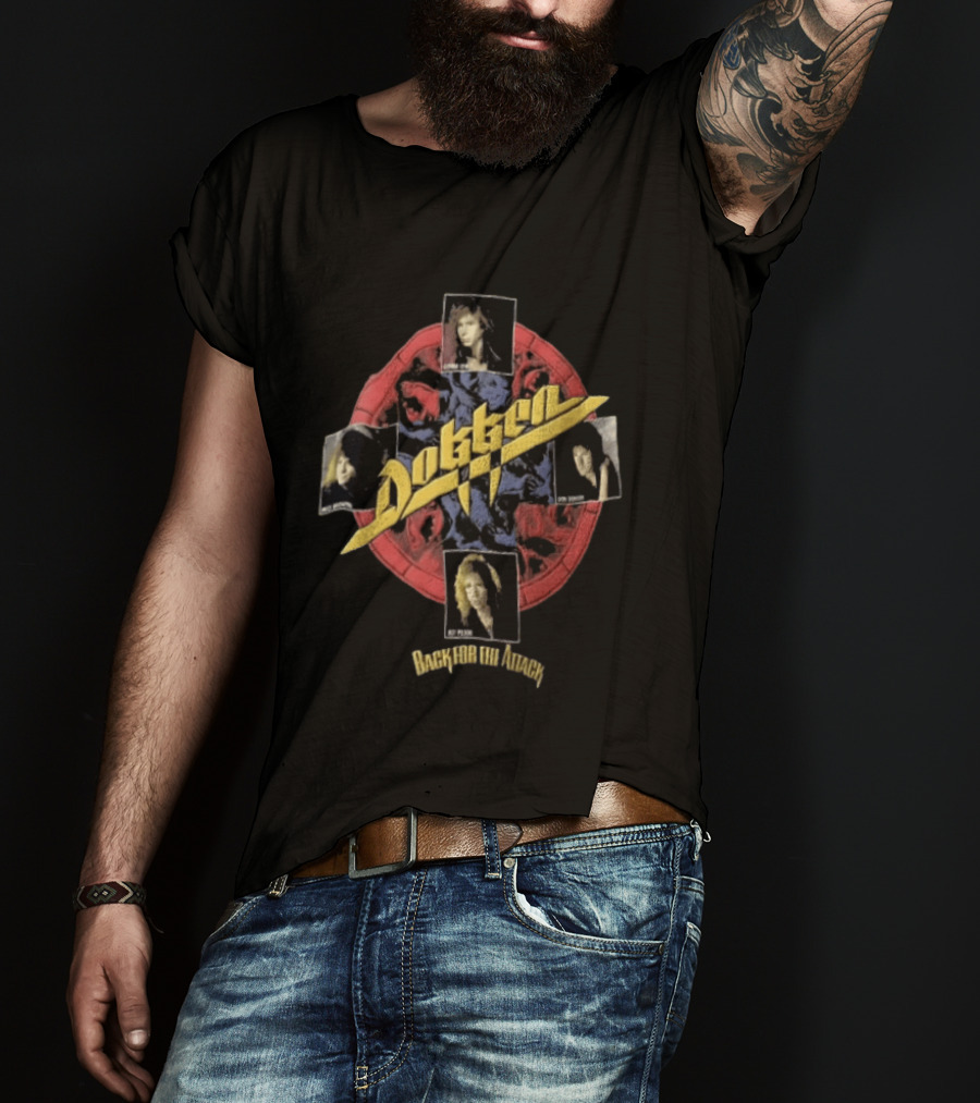 Dokken Back For The Attack Mick George Don Jeff Hard Rock Band Music T-Shirt