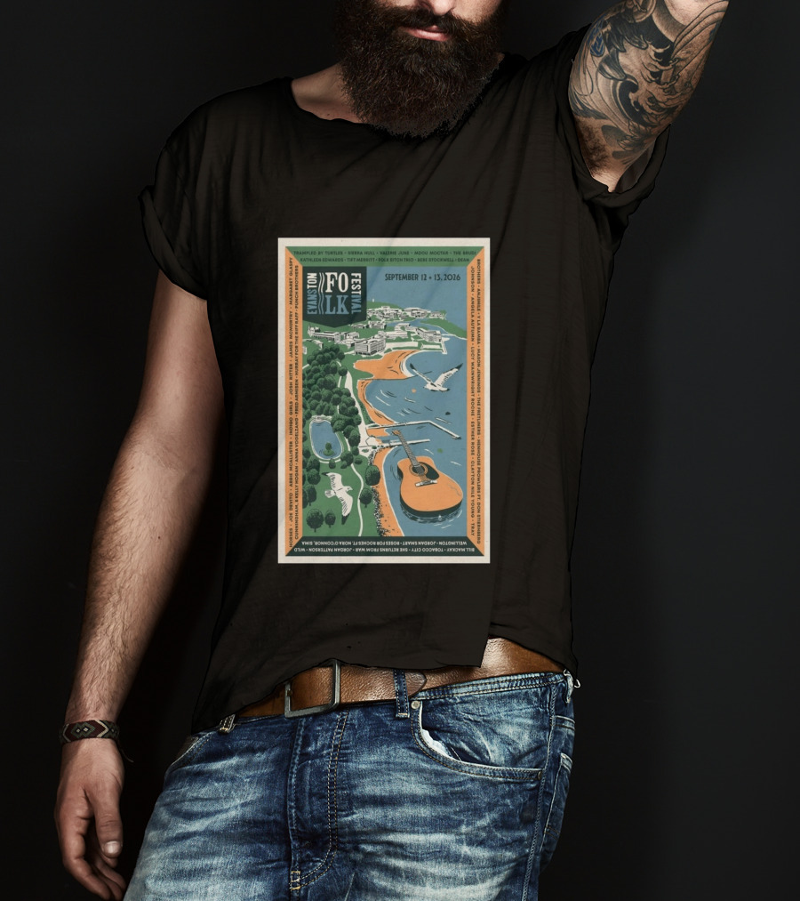 Evans Folk Festival 2026 Concert September 12 13 Trampled By Turtles Valerie June Folk Trio T-Shirt