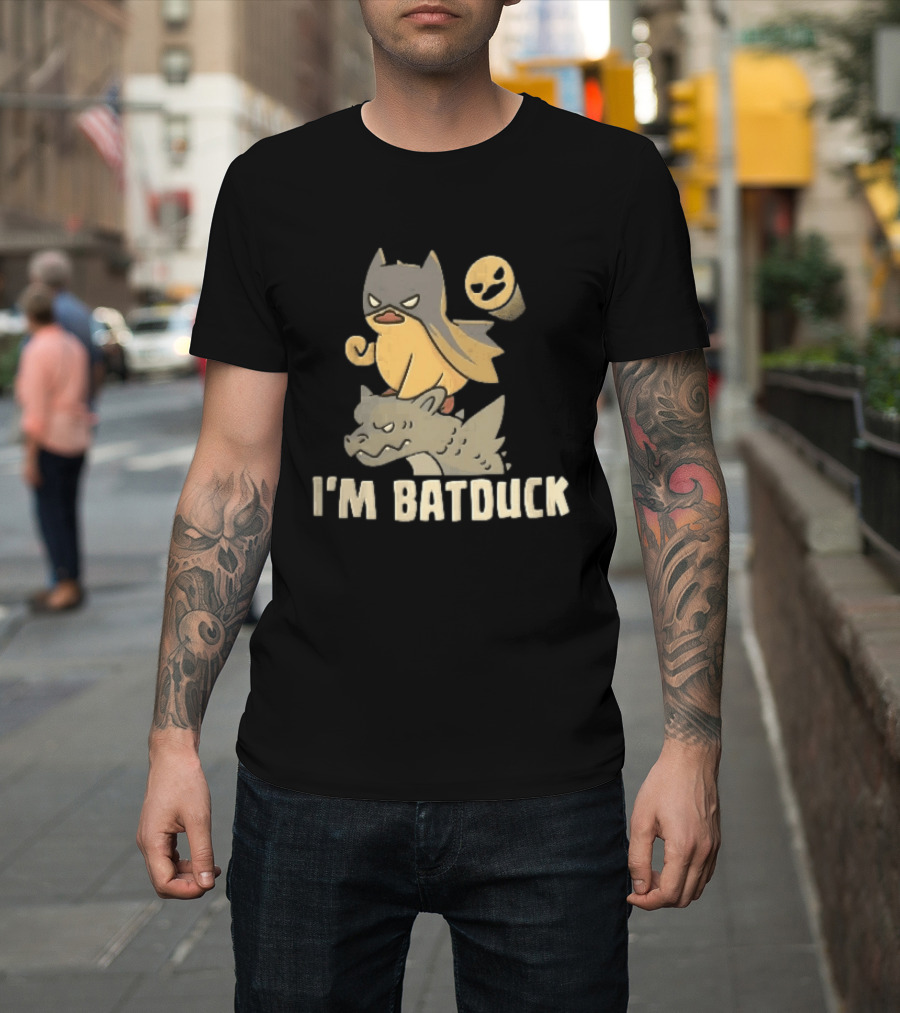 Im Batduck Yellow Duck Mask Gargoyle Spotlight Hero T-Shirt
