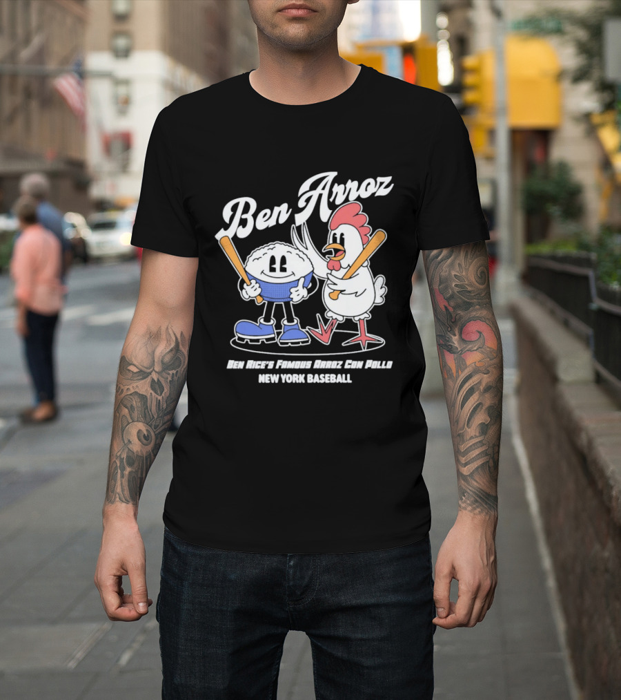 Ben Arroz New York Baseball Ben Rices Friends Arroz Con Pollo T-Shirt