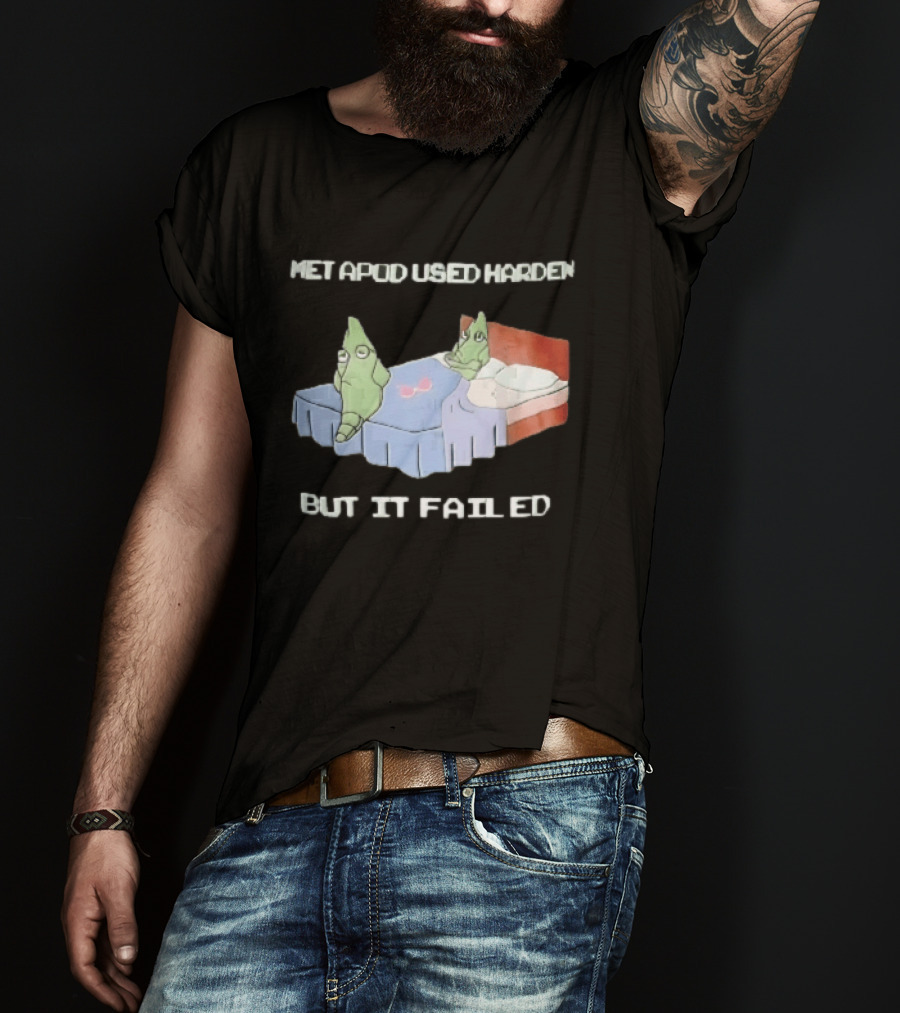 Metapod Used Harden But It Failed Cartoon Sad Characters In Bed T-Shirt