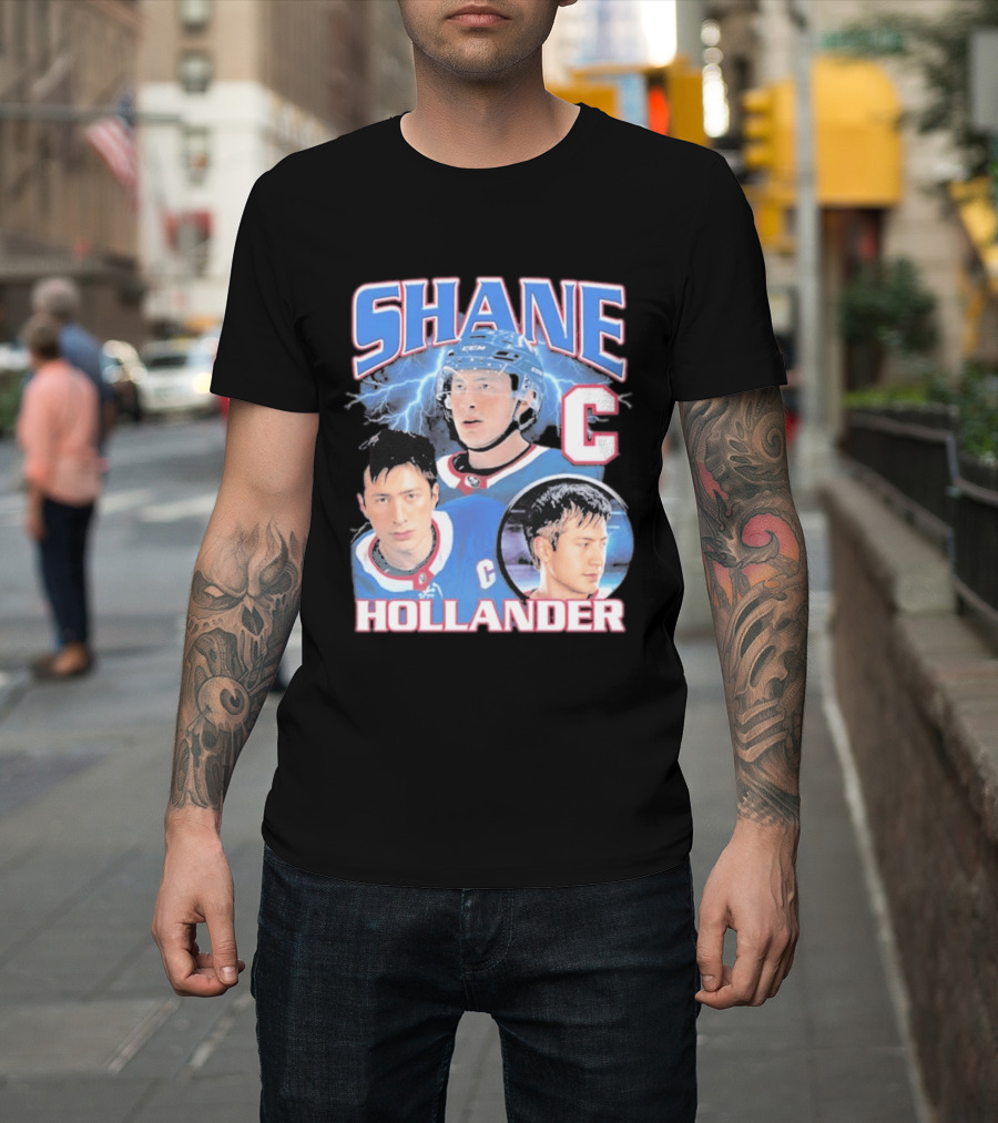Shane Hollander C Hockey Player Lightning Blue Jersey T-Shirt