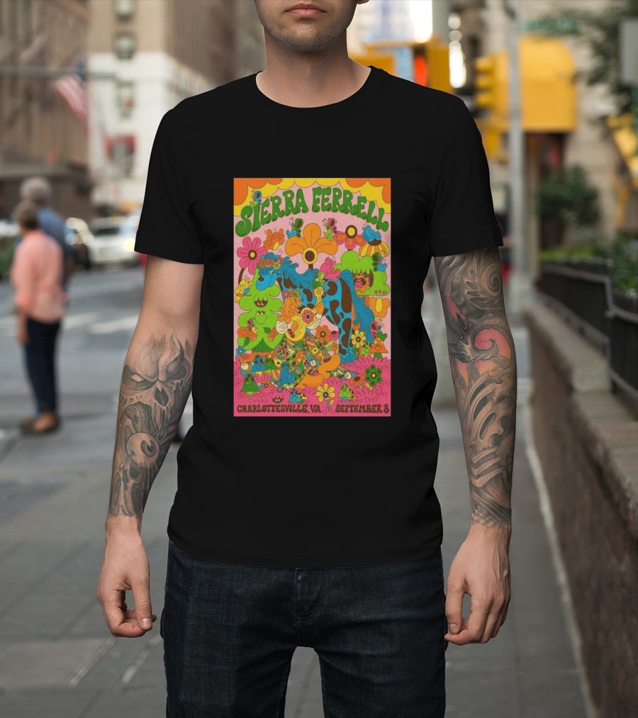 Sierra Ferrell Concert September 8 Charlottesville VA Psychedelic Floral T-Shirt