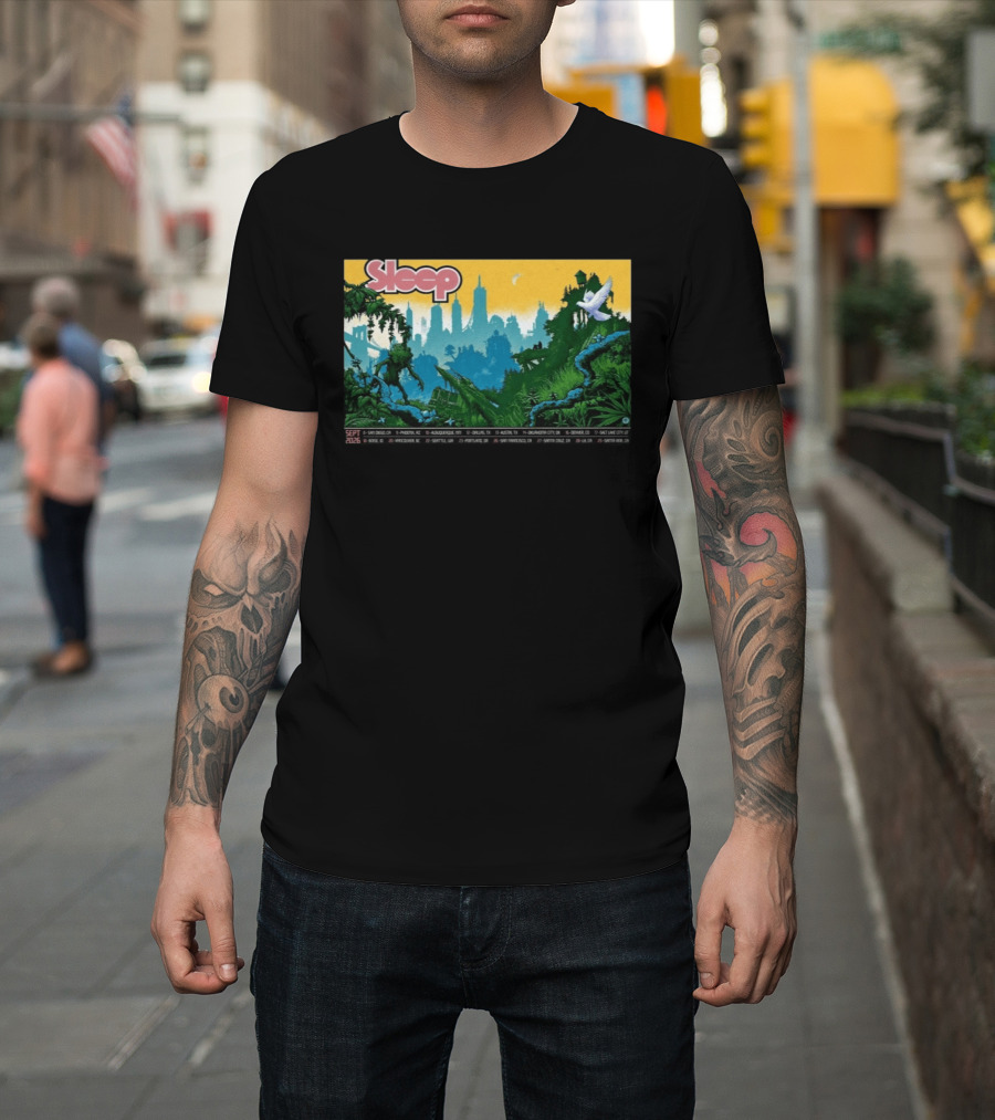 Sleep September 2026 Tour Dates Locations Skyline Jungle T-Shirt