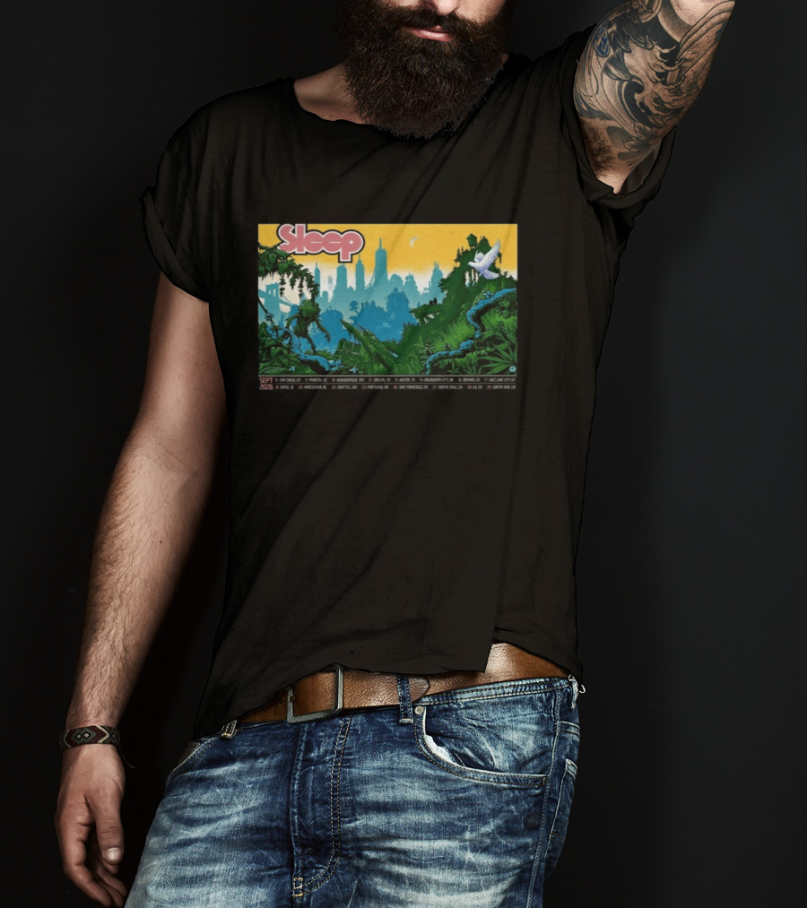 Sleep September 2026 Tour Dates Locations Skyline Jungle T-Shirt