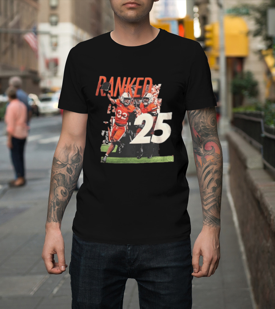 Virginia Cavaliers NCAA College Football Ranked 25 Team Players Celebration T-Shirt