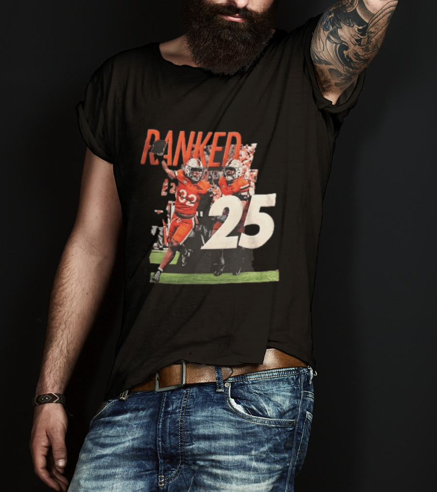 Virginia Cavaliers NCAA College Football Ranked 25 Team Players Celebration T-Shirt