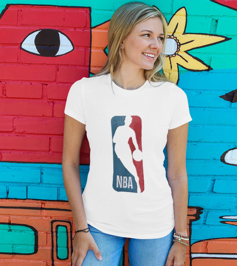 NBA National Basketball Association Blue Red Abstract T-Shirt