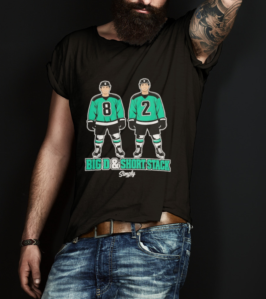 Bryan Woo Big D And Short Stack Hockey Players Number 8 And 2 Simply T-Shirt